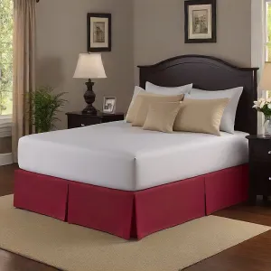 12 Inch Drop Bed Skirt Red Egyptian Cotton 1000TC