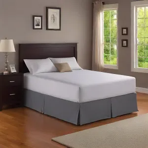 18 Inches Drop Bed Skirt Dark Grey Egyptian Cotton 1000TC