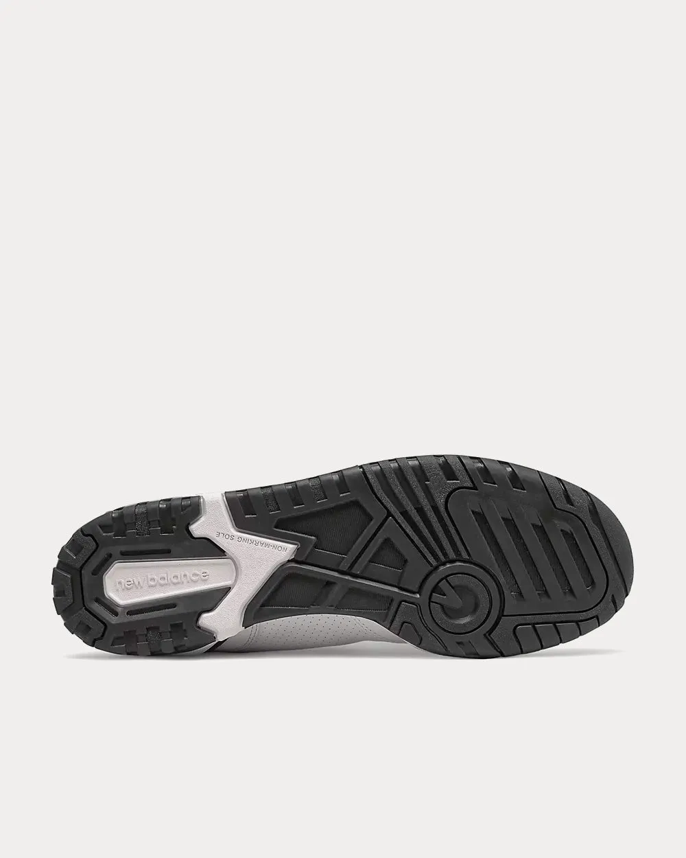 550 White with Black Low Top Sneakers
