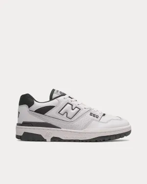 550 White with Black Low Top Sneakers