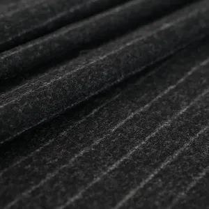 Anthracite Chalk-Stripe Suiting Flannel 5061