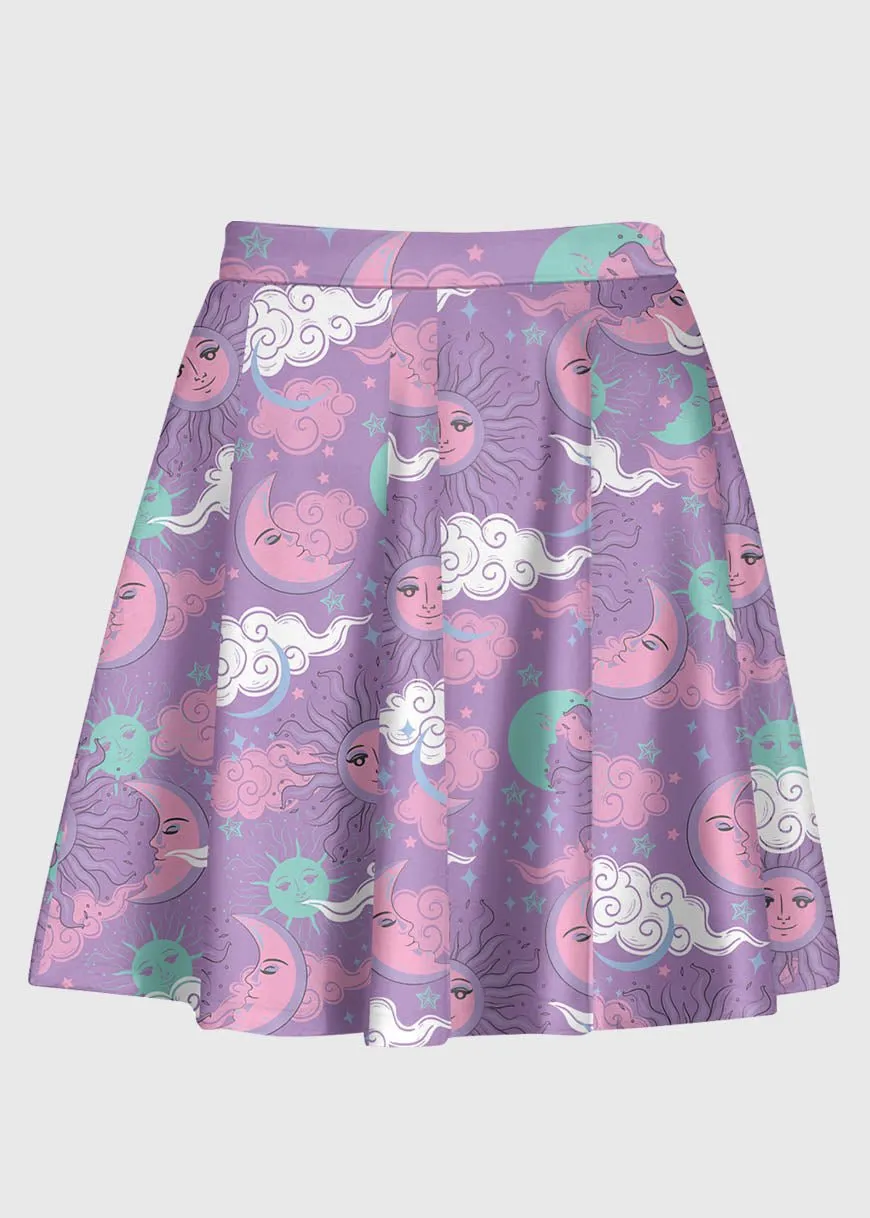 Astrology Sun and Moon Cosmos Skirt