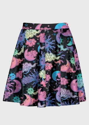 Astrology Sun and Moon Cosmos Skirt