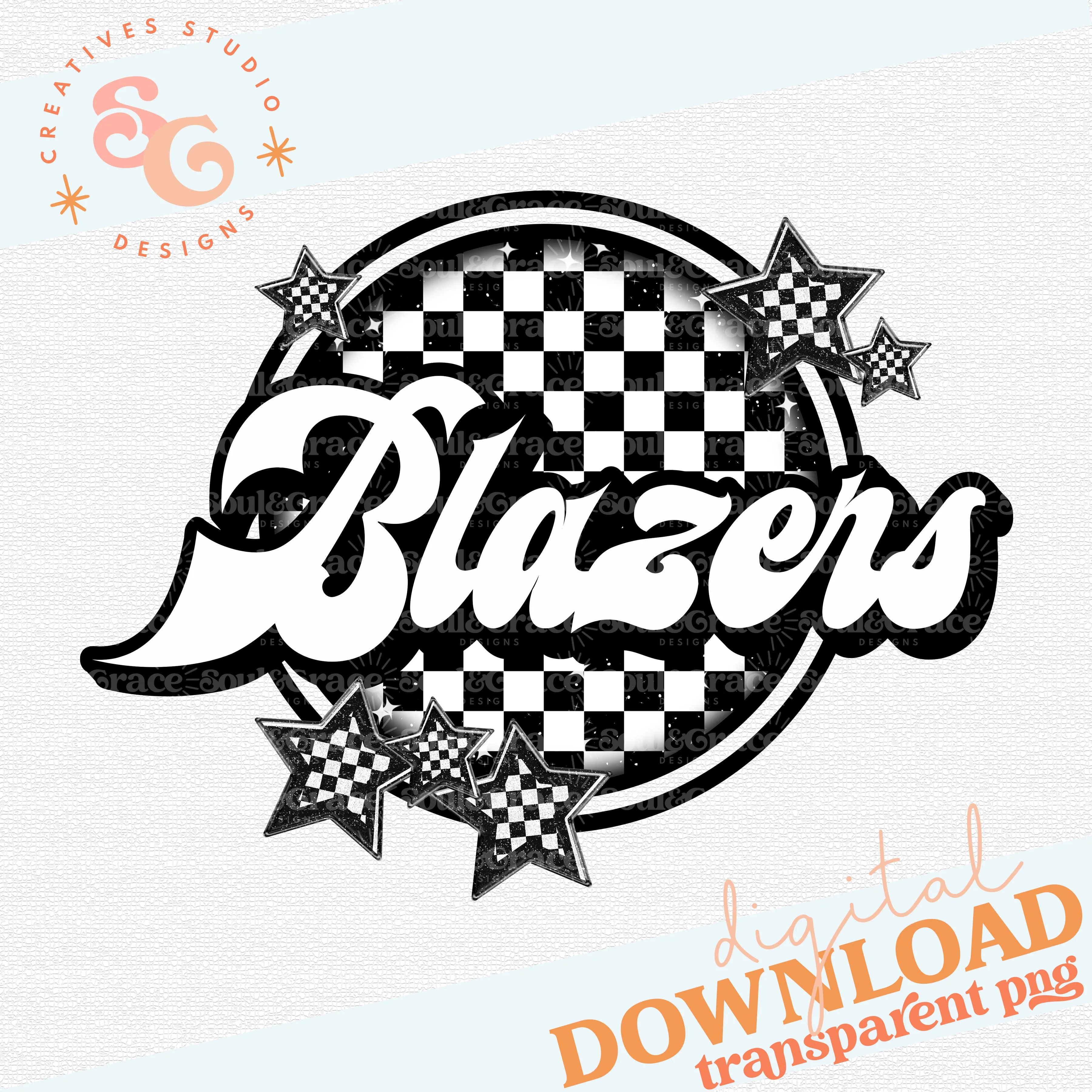 BLAZERS Checker Mascots