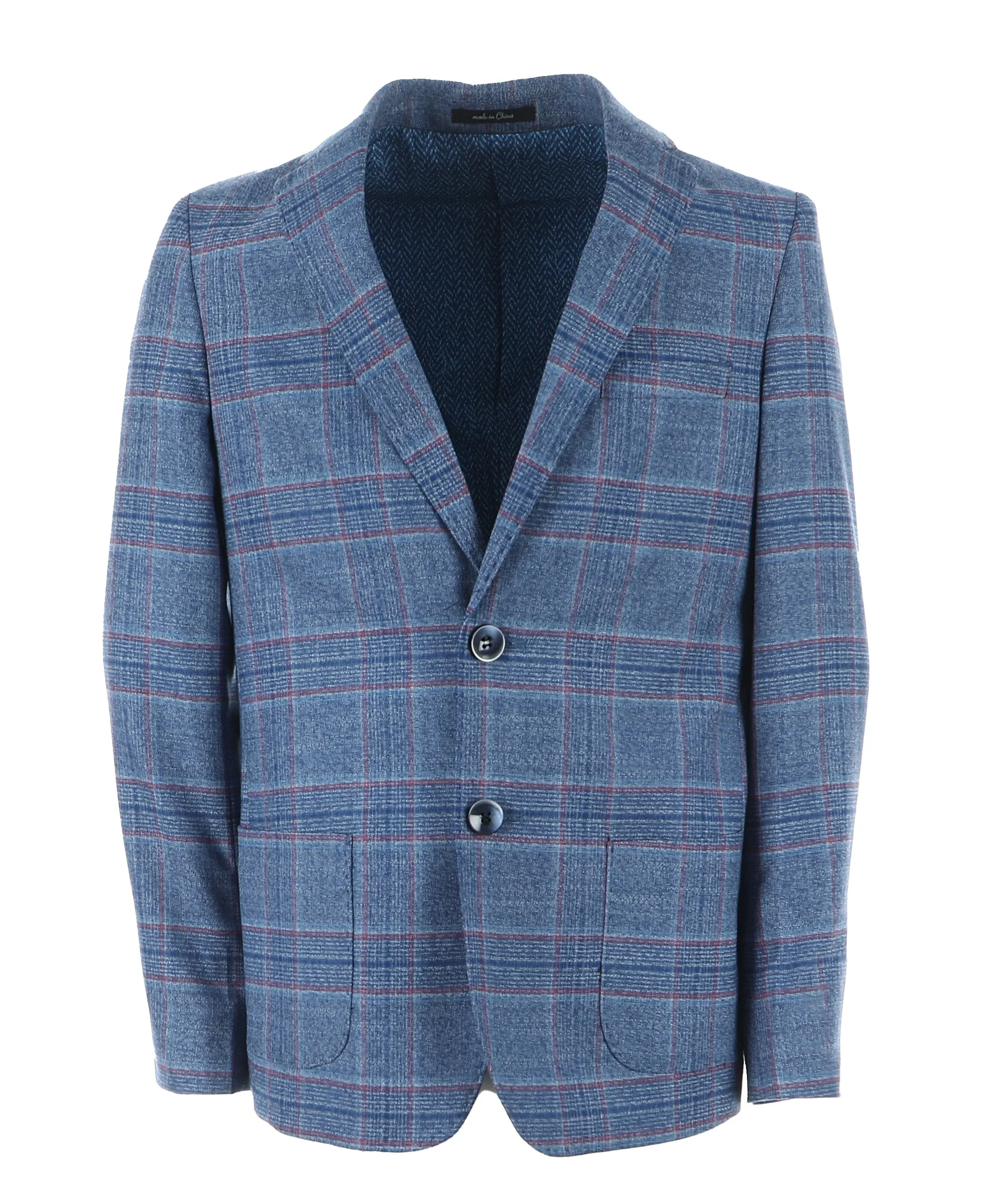 Boy's Fashion Patch Pocket Blazer - Blue