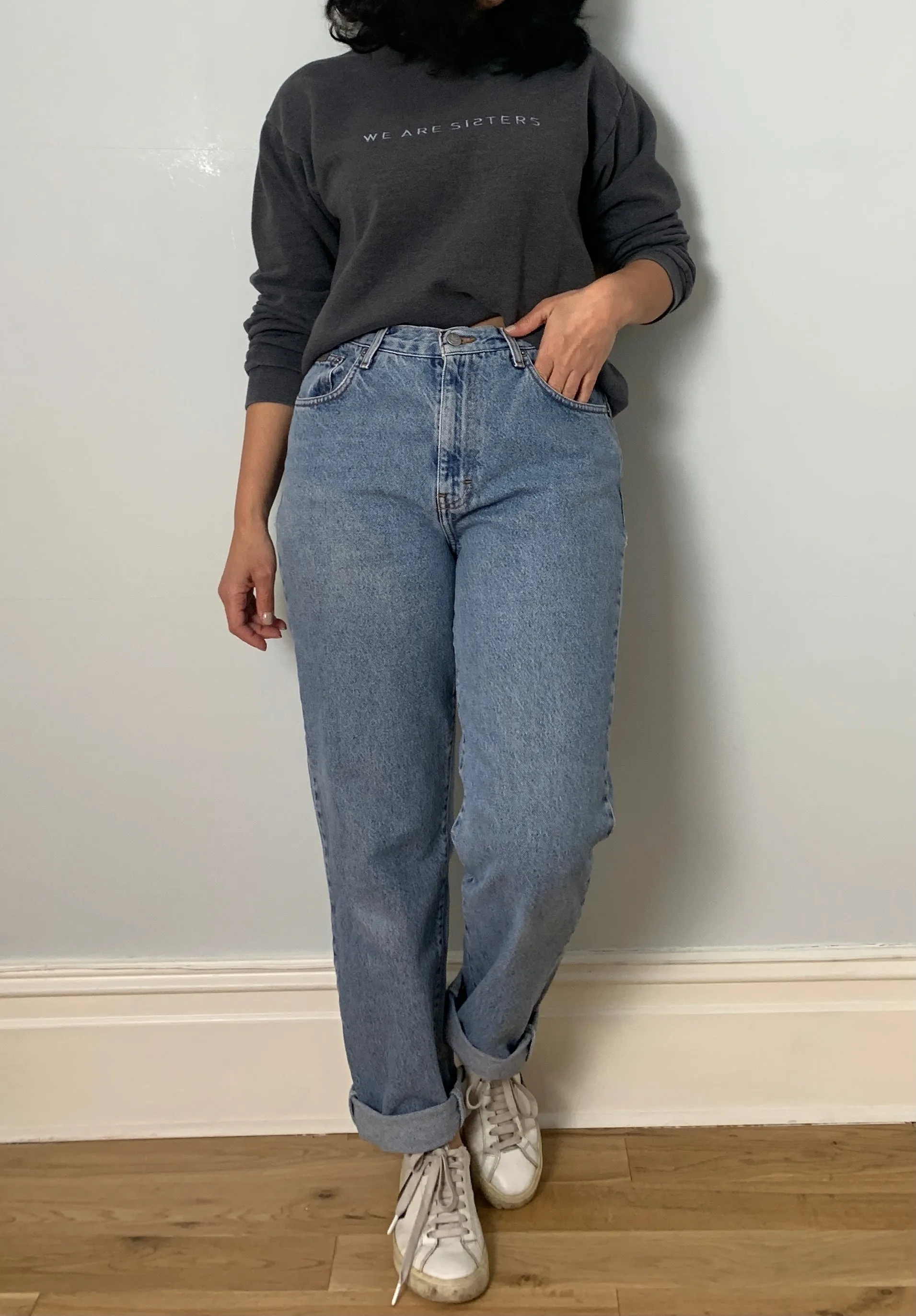 Calvin Klein 1990's high waisted tapered leg jean W28