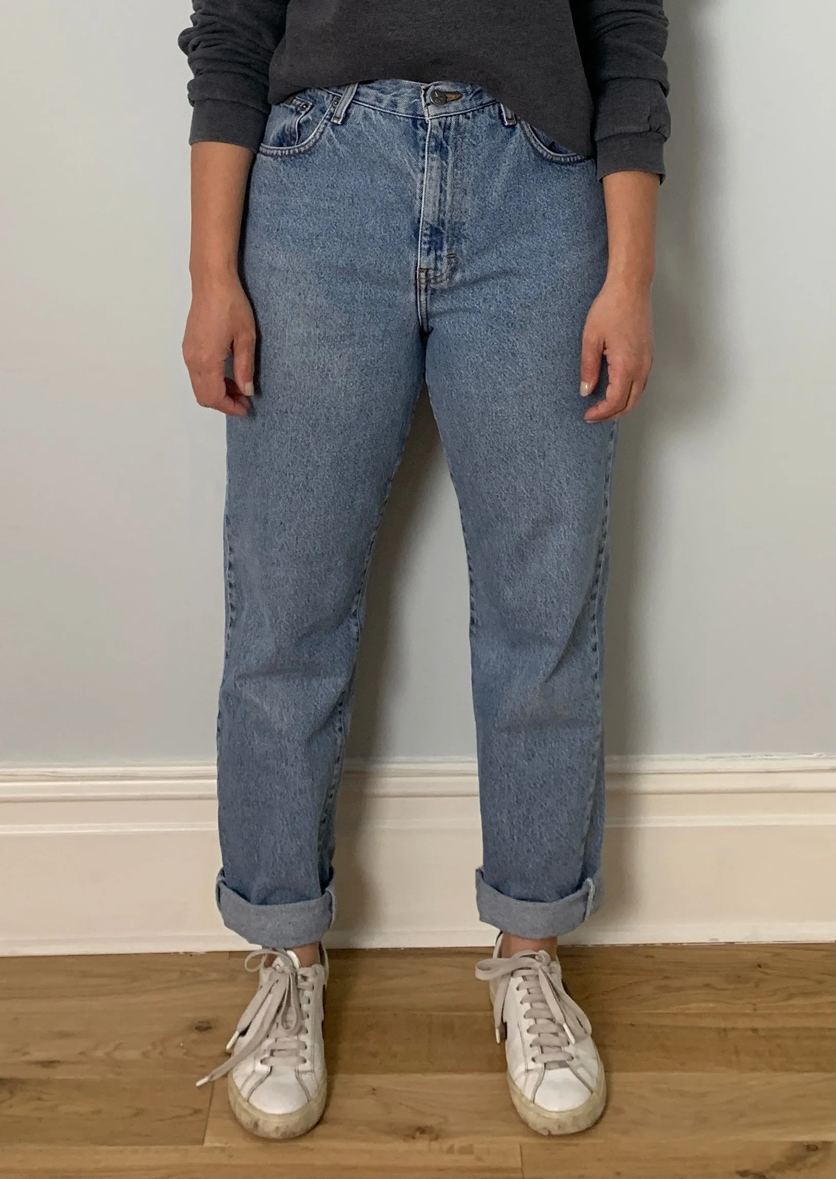 Calvin Klein 1990's high waisted tapered leg jean W28