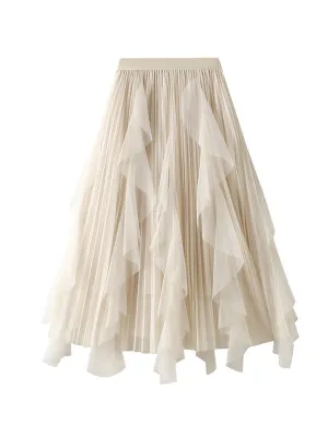 Chicmy-Original Stylish 7 Colors Falbala Gauze Skirt
