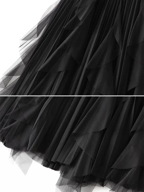 Chicmy-Original Stylish 7 Colors Falbala Gauze Skirt