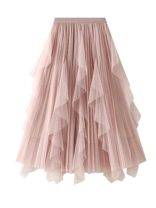 Chicmy-Original Stylish 7 Colors Falbala Gauze Skirt