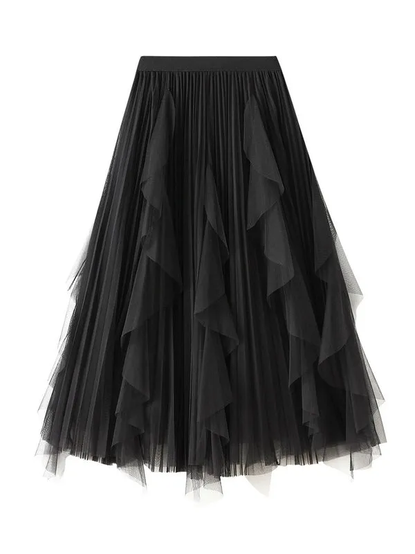 Chicmy-Original Stylish 7 Colors Falbala Gauze Skirt