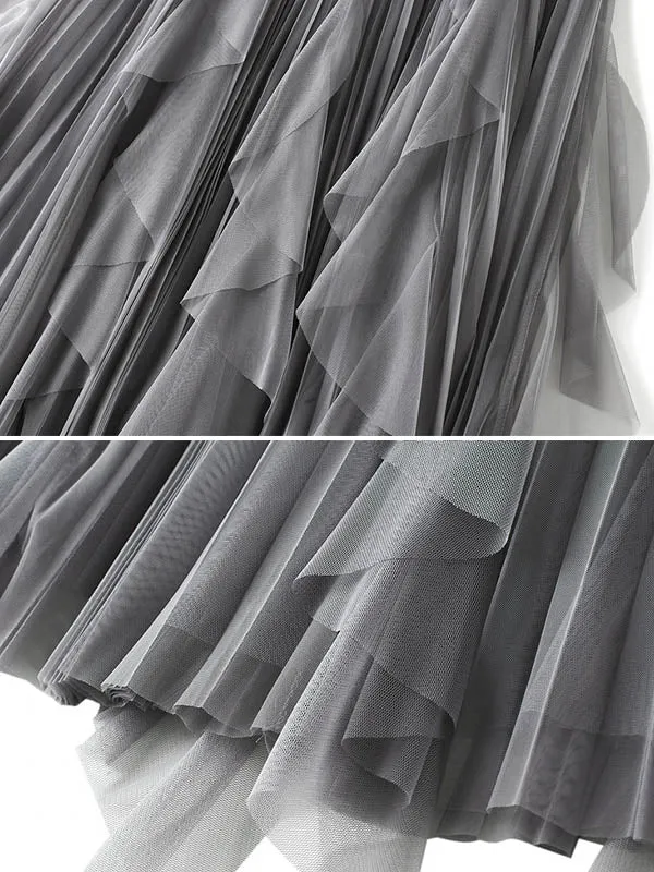 Chicmy-Original Stylish 7 Colors Falbala Gauze Skirt