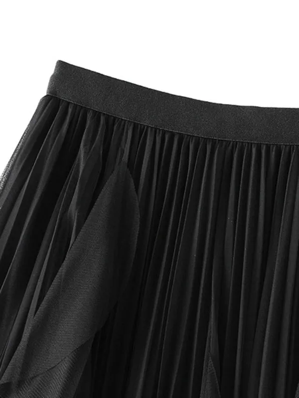 Chicmy-Original Stylish 7 Colors Falbala Gauze Skirt