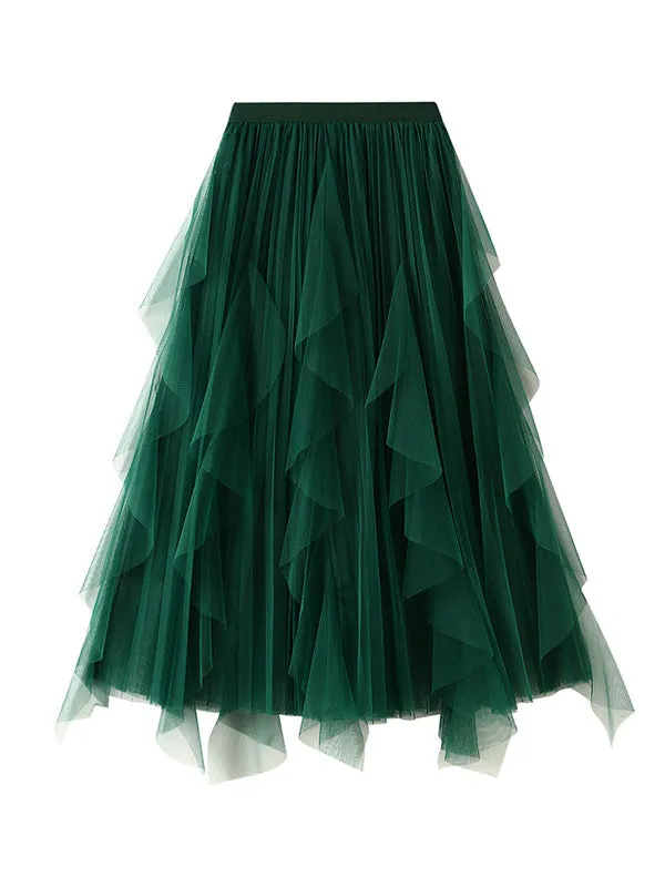 Chicmy-Original Stylish 7 Colors Falbala Gauze Skirt