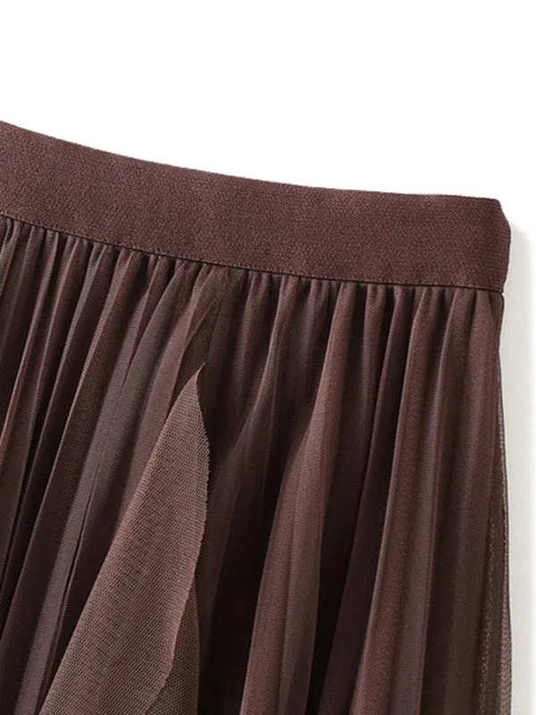 Chicmy-Original Stylish 7 Colors Falbala Gauze Skirt