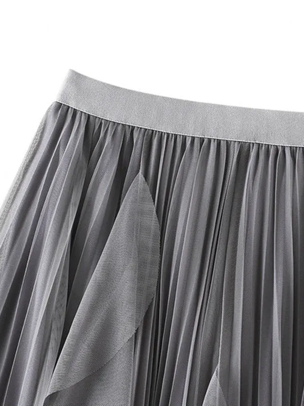 Chicmy-Original Stylish 7 Colors Falbala Gauze Skirt