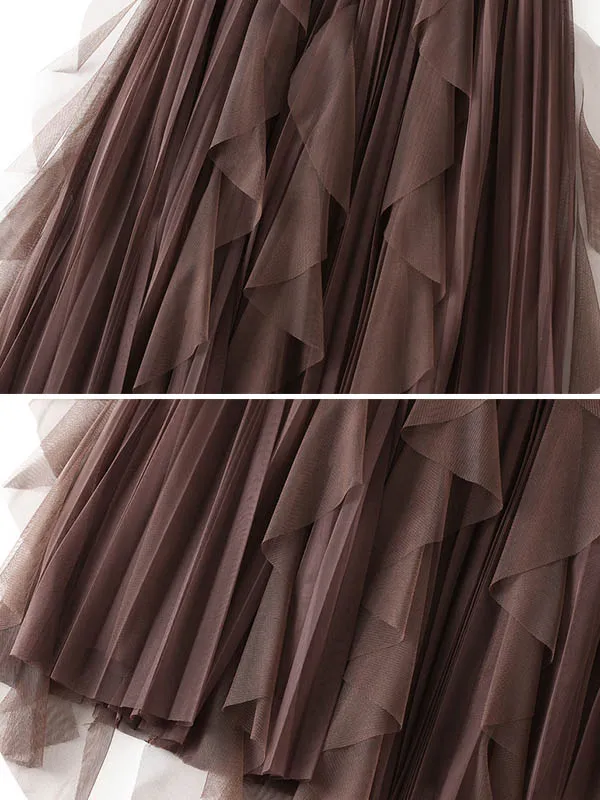 Chicmy-Original Stylish 7 Colors Falbala Gauze Skirt