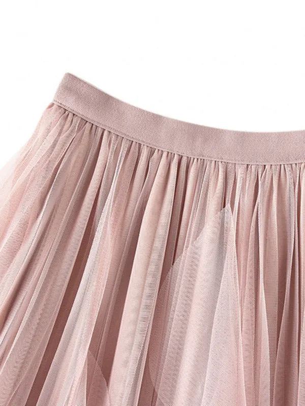 Chicmy-Original Stylish 7 Colors Falbala Gauze Skirt