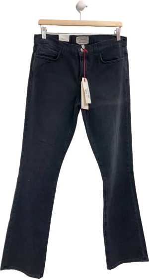 CURRENT/ELLIOT Black Nightshade Straight Jeans UK 12