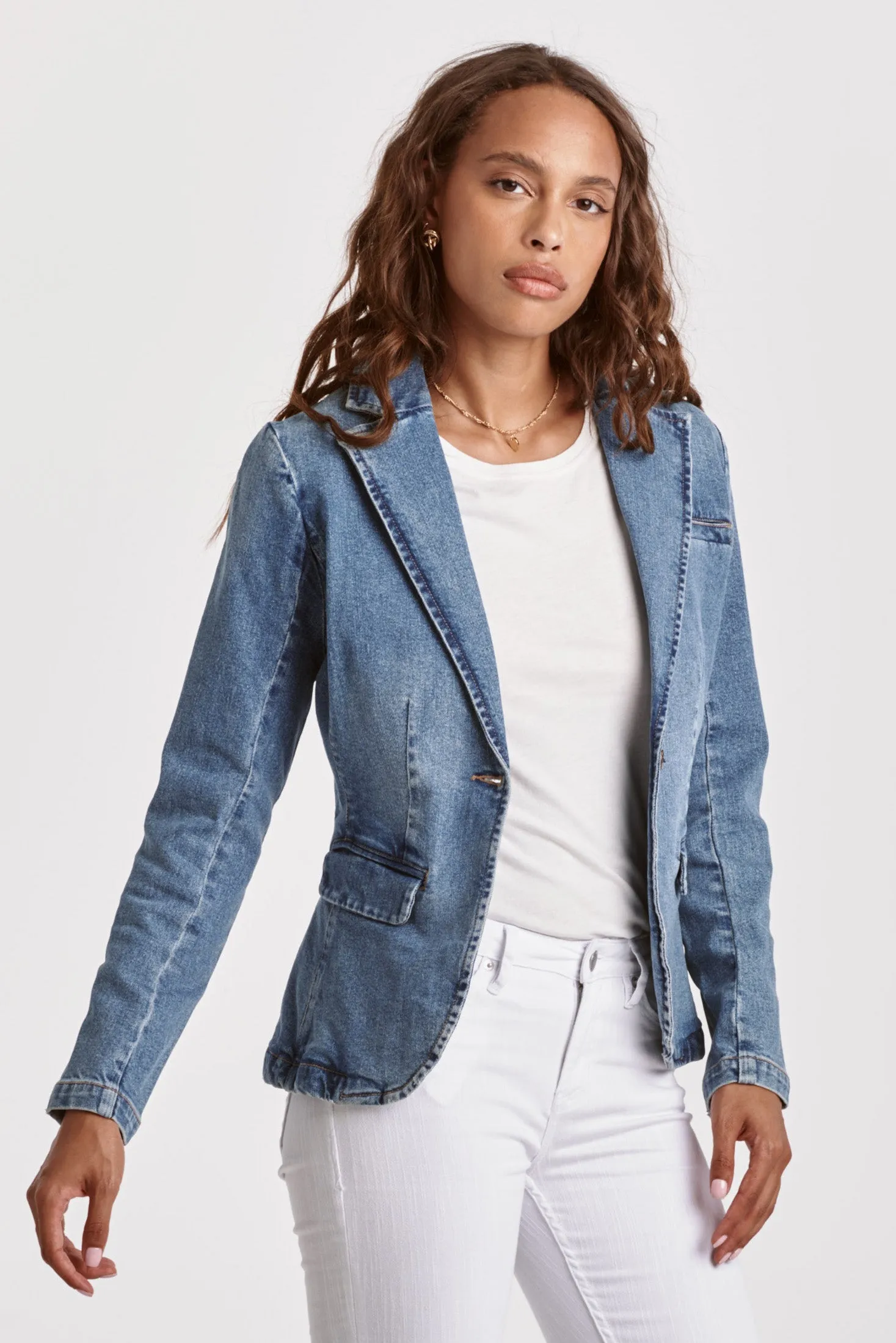 Dear John Structured Denim Blazer