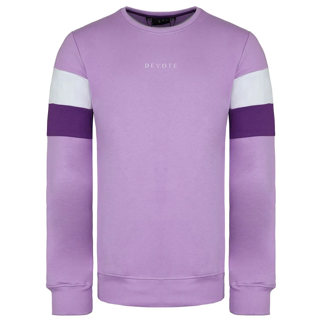 Devote London Cante Mens Lilac/Purple Sweater