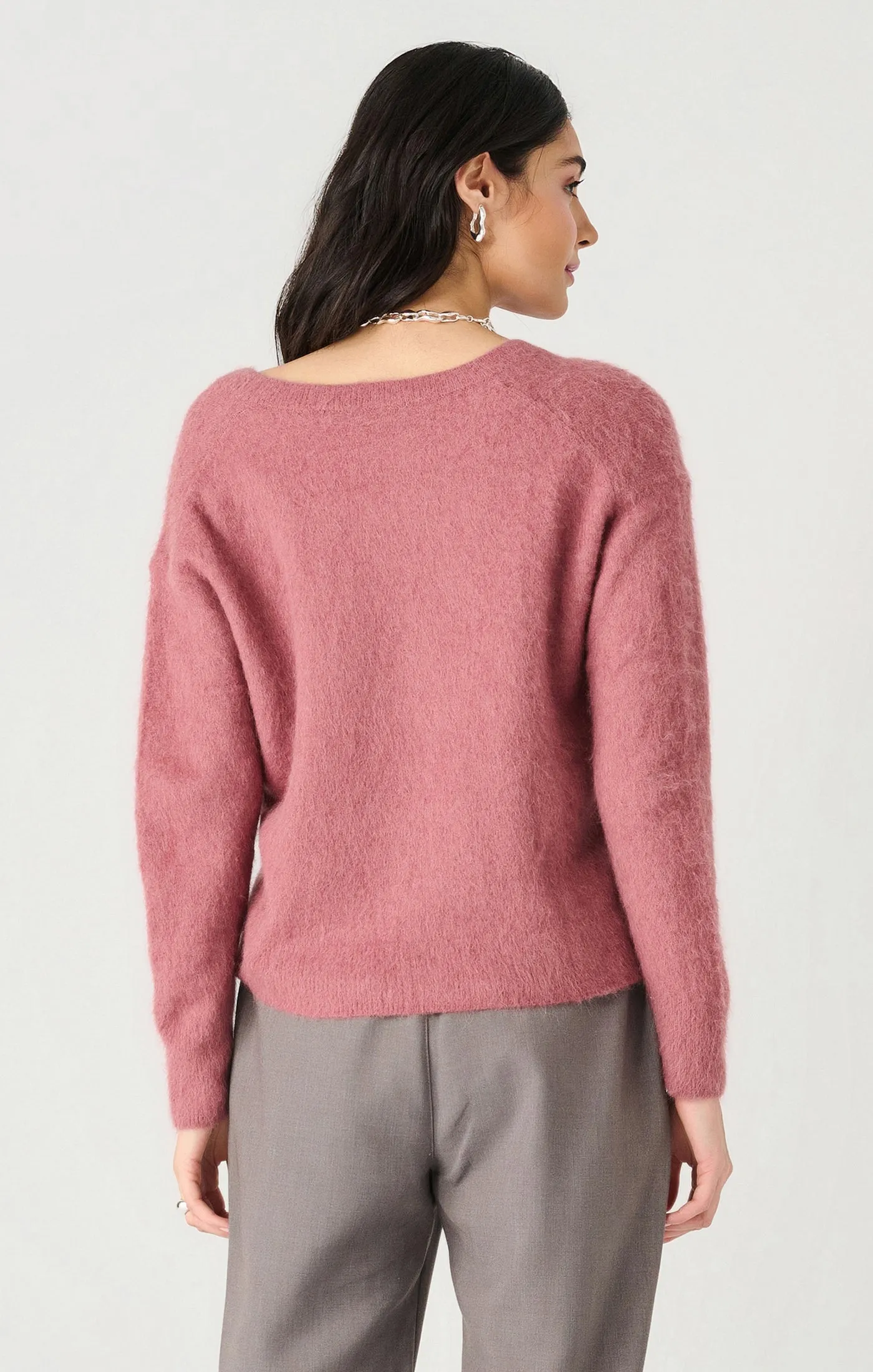 Dex Dusty Rose Soft Touch Pullover Sweater