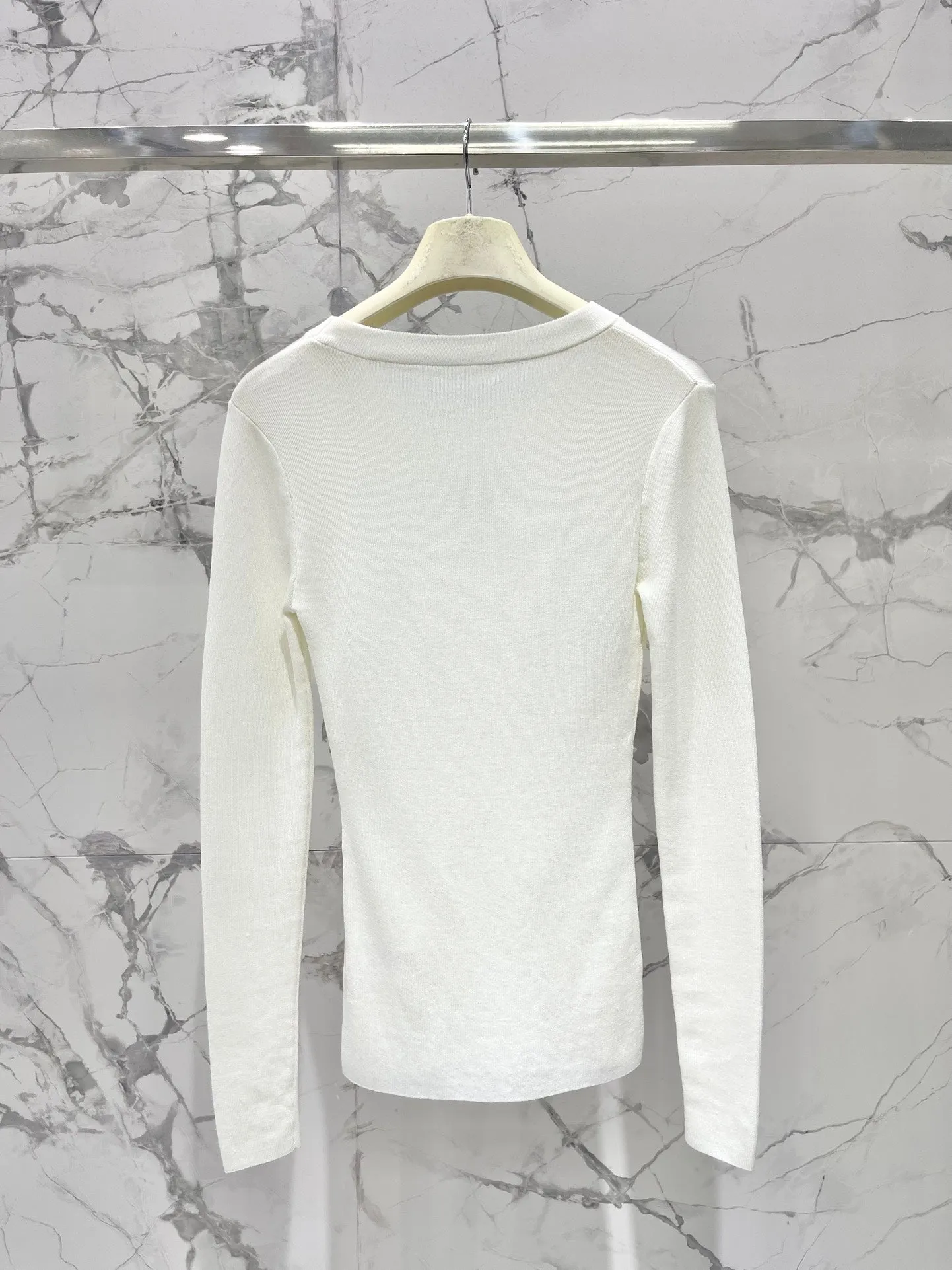 Elastic versatile knitted bottoming shirt