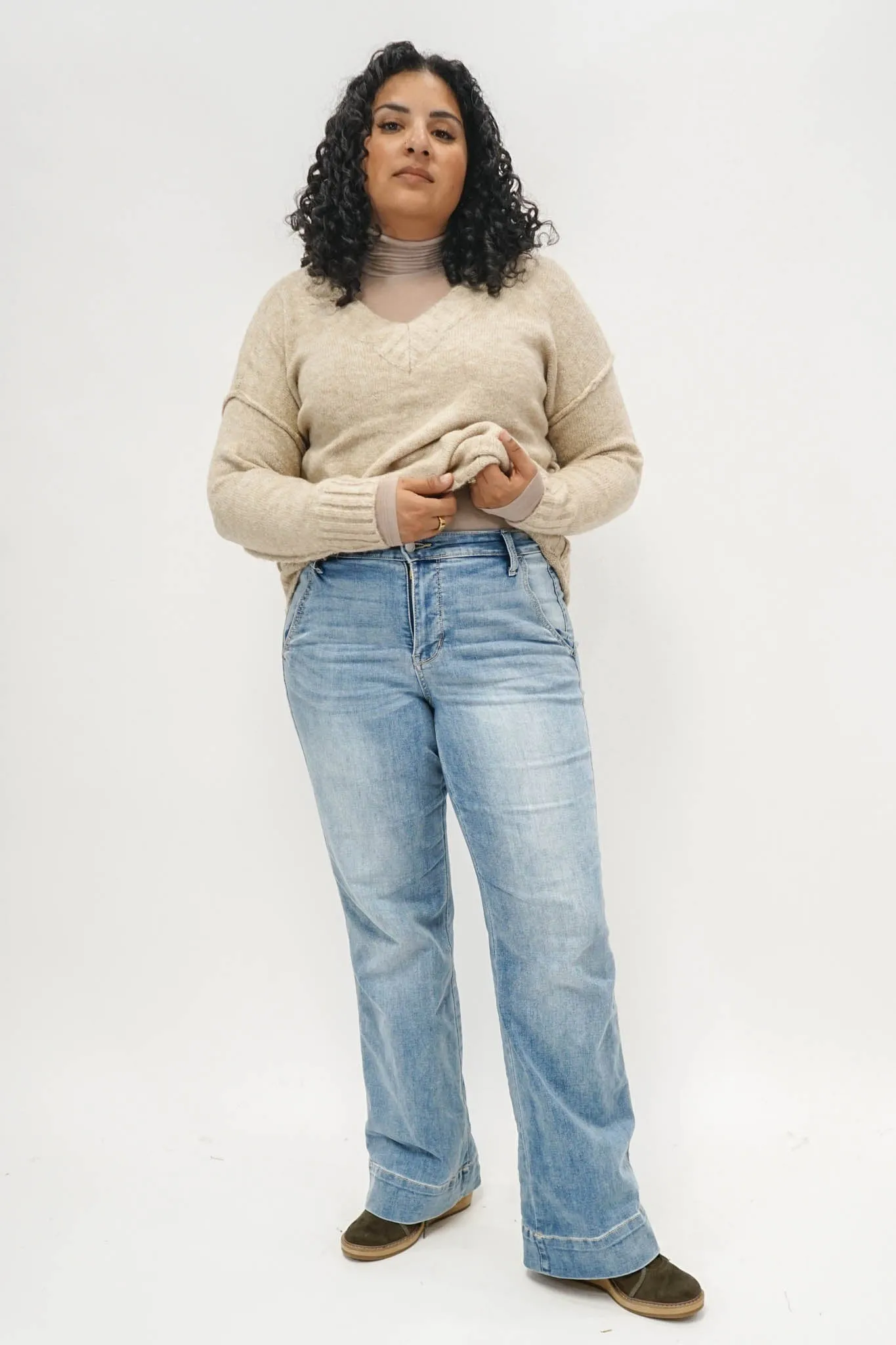 Essential Sheer Turtleneck in Ash Mocha
