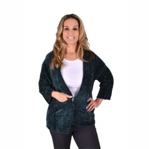 Ethyl Women's The Adley-Delphine Chenille Cardigan green
