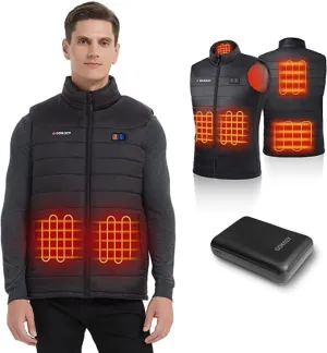 Heated Vest for Men and Women with 10000mah Battery Pack, Lightweight Heated Jacket,Electric Heated Motorcycle Vest