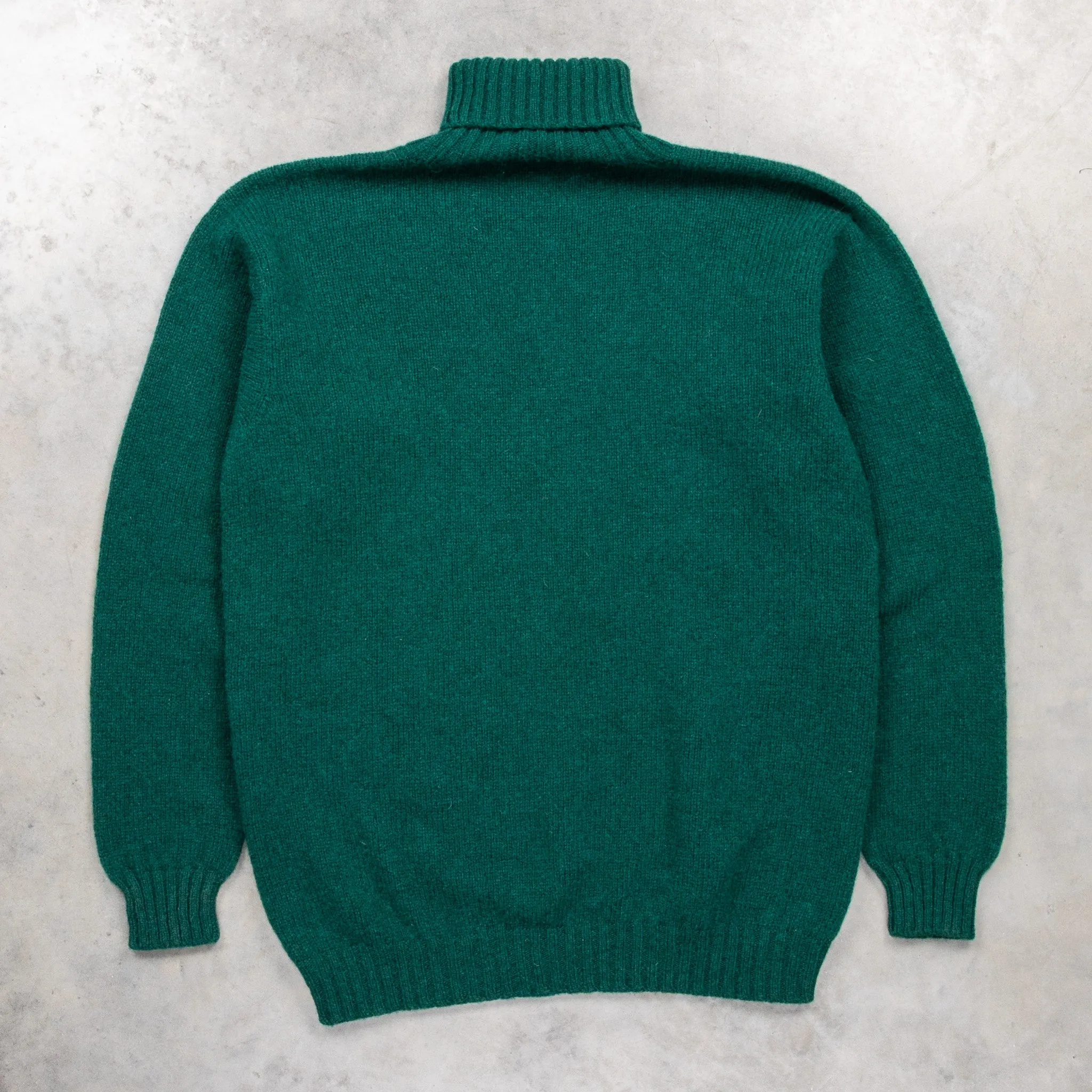 Laurence J. Smith Super Soft Seamless Roll Neck Pullover Forest