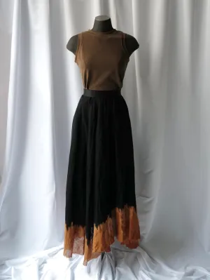 Linen Batik  Midi Skirt VOLCANO FW24