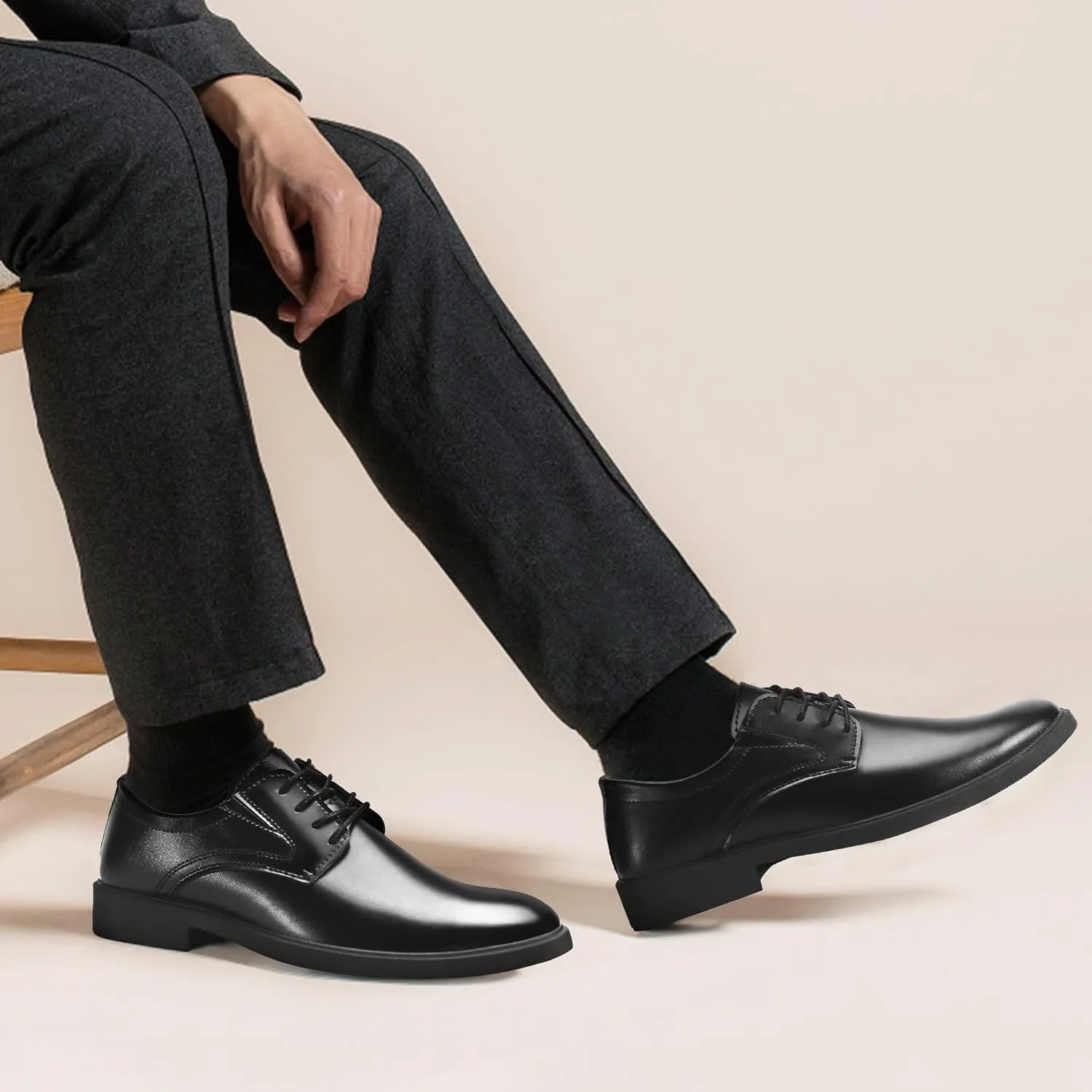 Mens Dress Shoes Formal Oxford Slip On Business Derby Classic Lace-Up Tuxedo Shoes