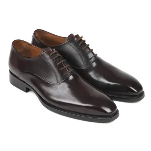 Paul Parkman Men's Brown Calf-Skin Leather Plain Toe Oxfords 5661-BRW (PM6138)