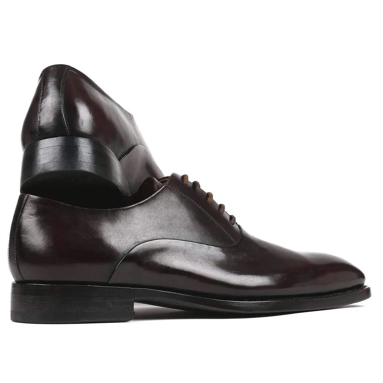Paul Parkman Men's Brown Calf-Skin Leather Plain Toe Oxfords 5661-BRW (PM6138)