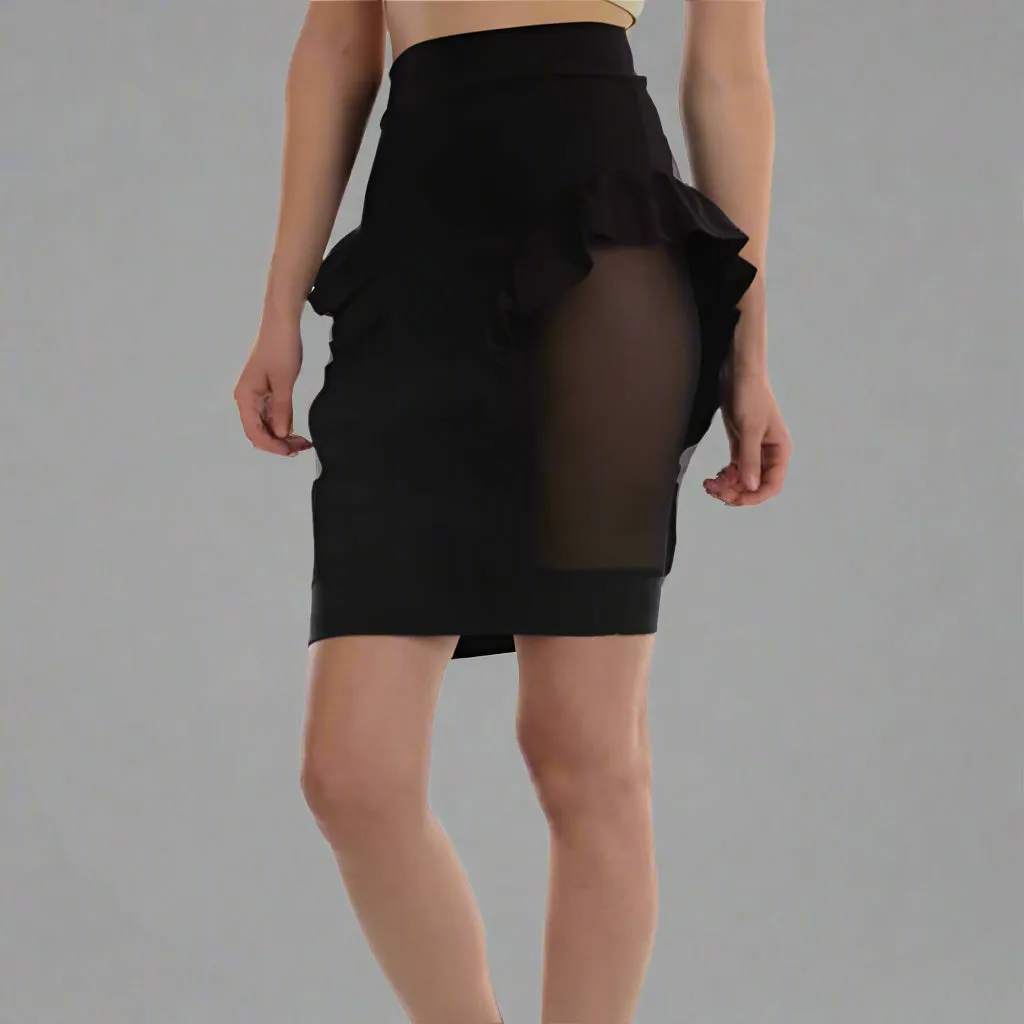 Plus Peplum Skirt