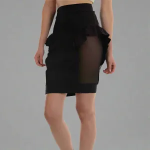 Plus Peplum Skirt