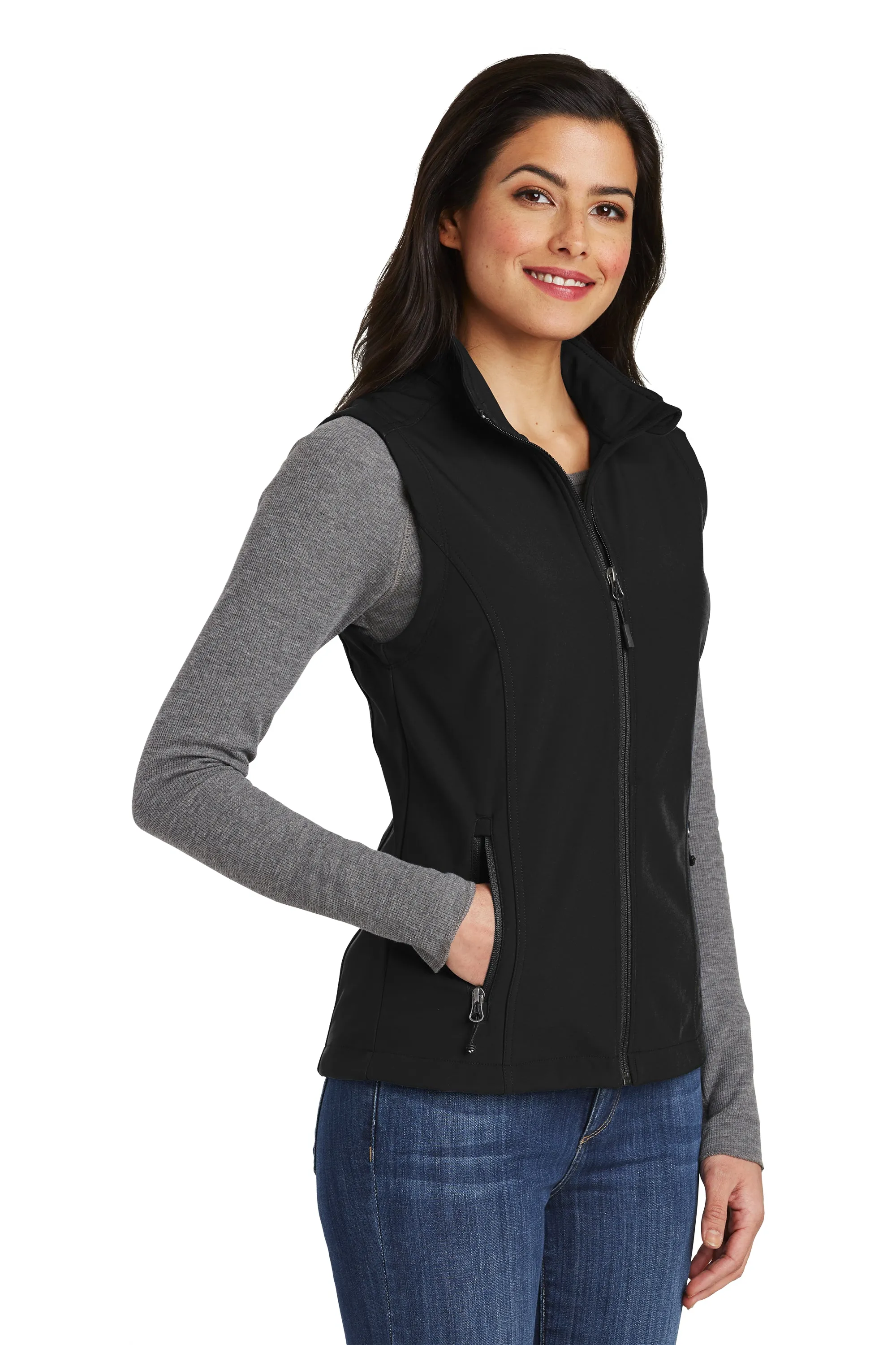 Port Authority Soft-Shell Black Vest L325 (Women's)