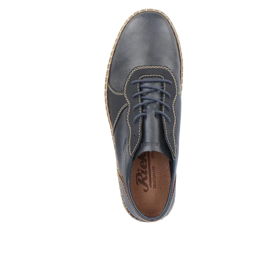 Rieker Men's Lace Up Sneakers- Blue
