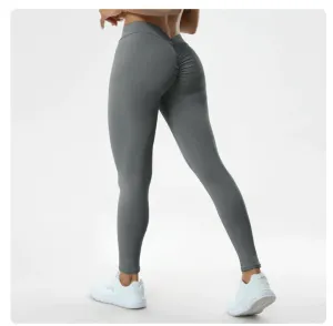 Sexy V Butt Push Up Fitness High Waist Workout Pants