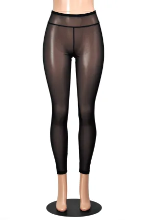 Sheer Black Mesh Leggings