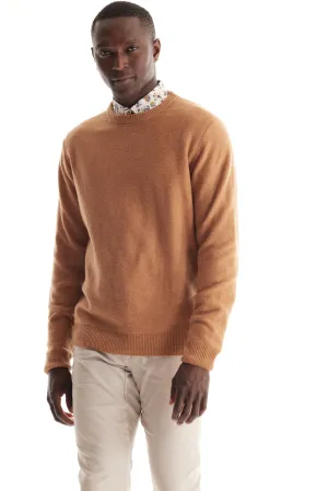 Soft Cloth Crewneck Sweater in Merino Jersey - Acorn