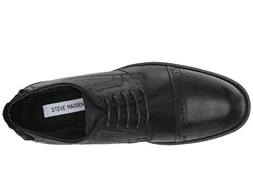 Steve Madden Men's Shandy Oxford, Black Leather, 13 US/US Size Conversion M US