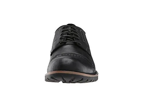 Steve Madden Men's Shandy Oxford, Black Leather, 8.5 US/US Size Conversion M US