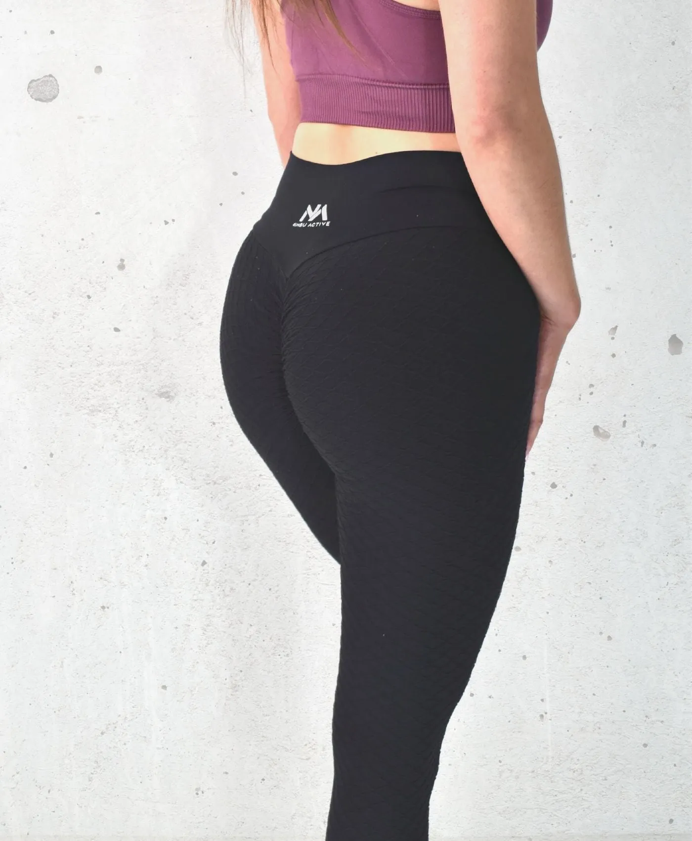 Track Seamless Scrunch Leggings - Black