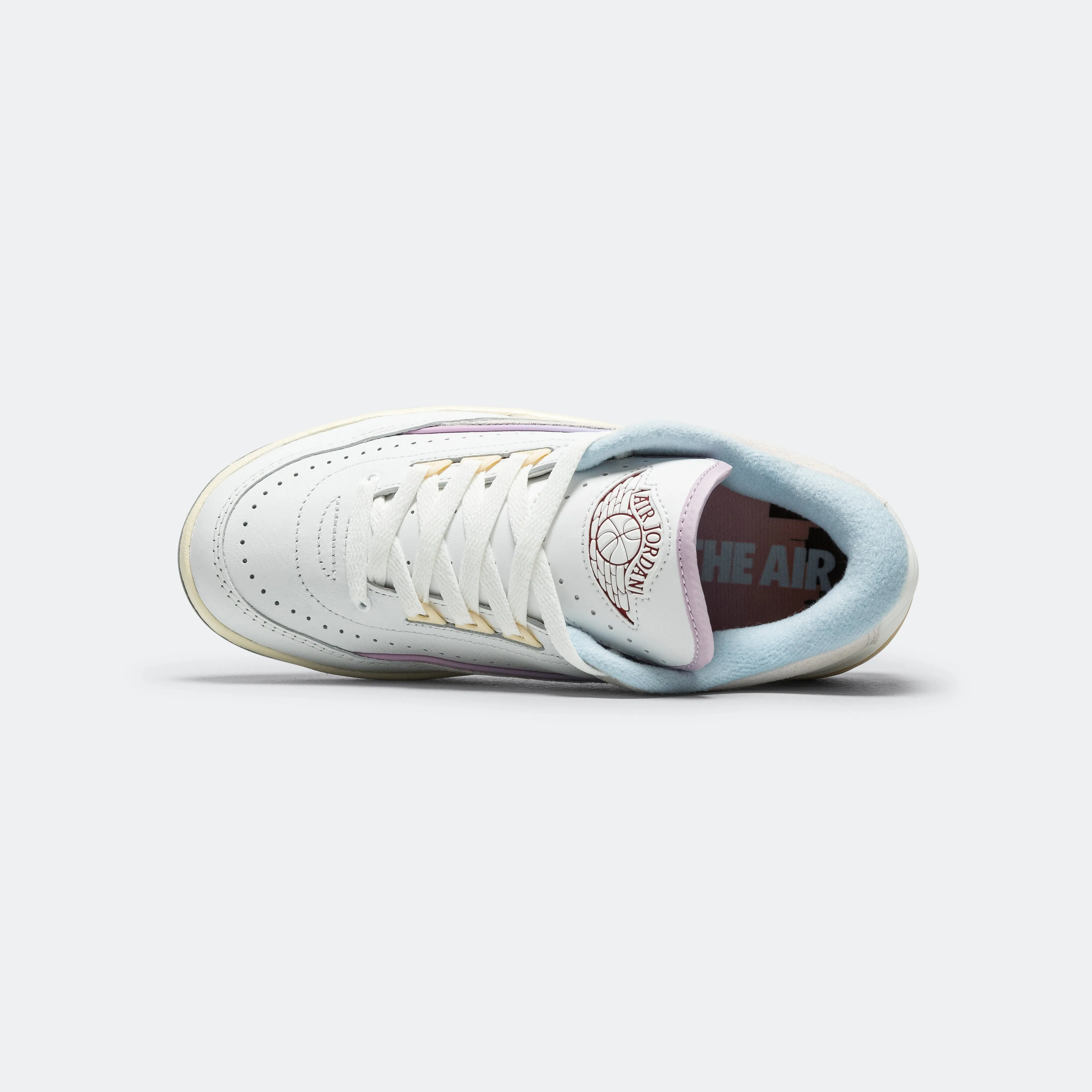 Womens Air Jordan 2 Retro Low - Summit White/Varsity Red-Ice Blue