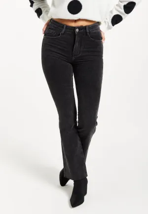 Women's Trousers: High-Waisted Black Jeans with Flattering Fit, Versatile Style, and Comfort - Liquorish